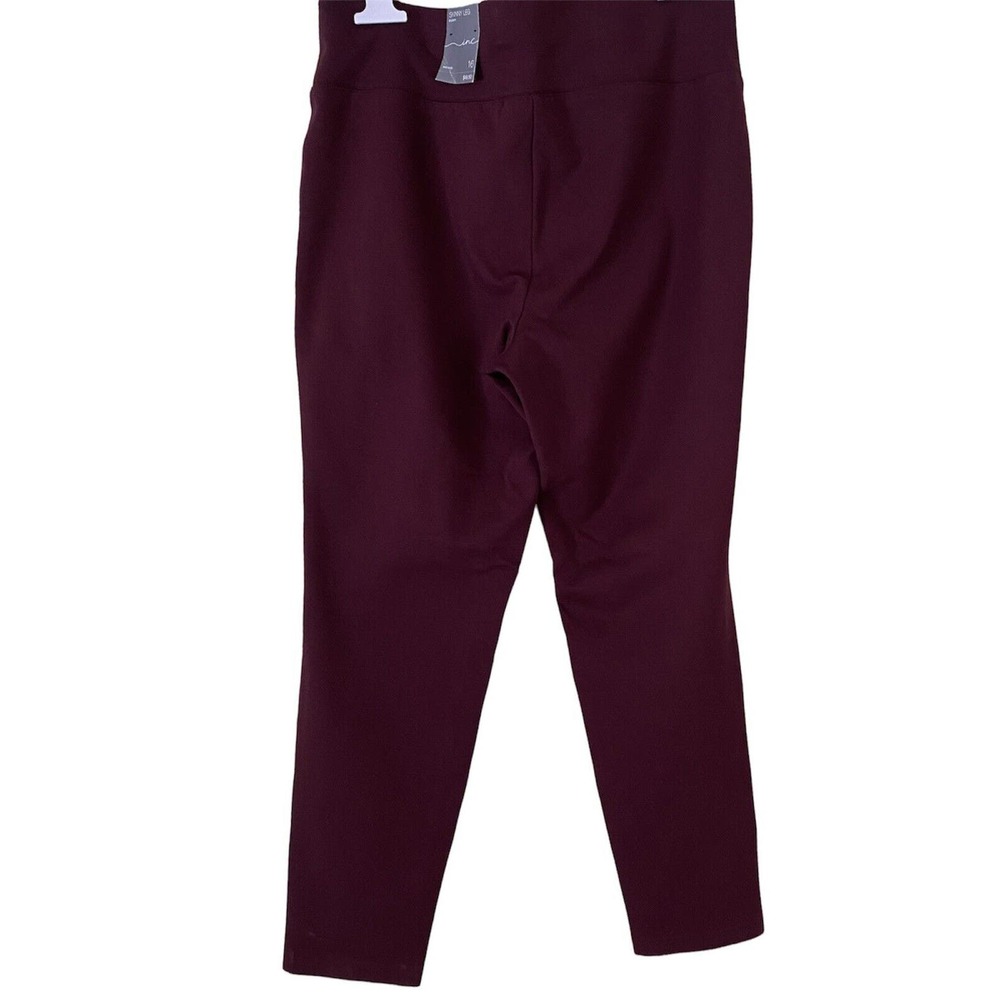 INC International Concepts PORT Wine Pull-On Curvy Skinny Leg Leggings pants - Picture 2 of 8